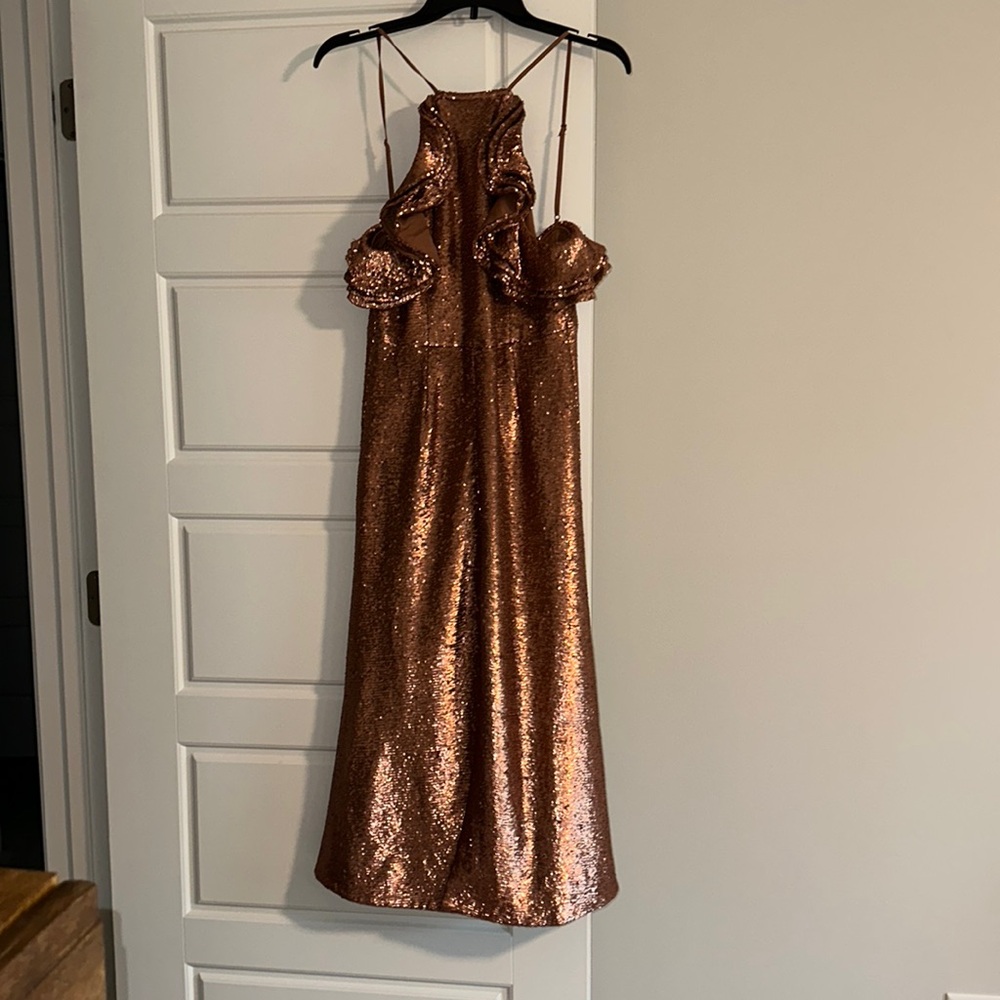 Bronzey sequin dress